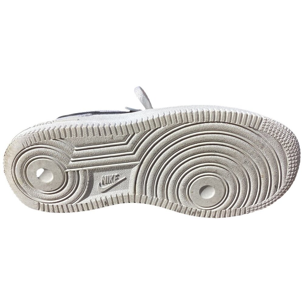 Nike Air Force 1 White Kids Model CZ1685-100 Size 1Y Swoosh Good Condition - Picture 6 of 7